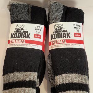 4x Pair Men's Kodiak Wool Thermal Socks size 7-12